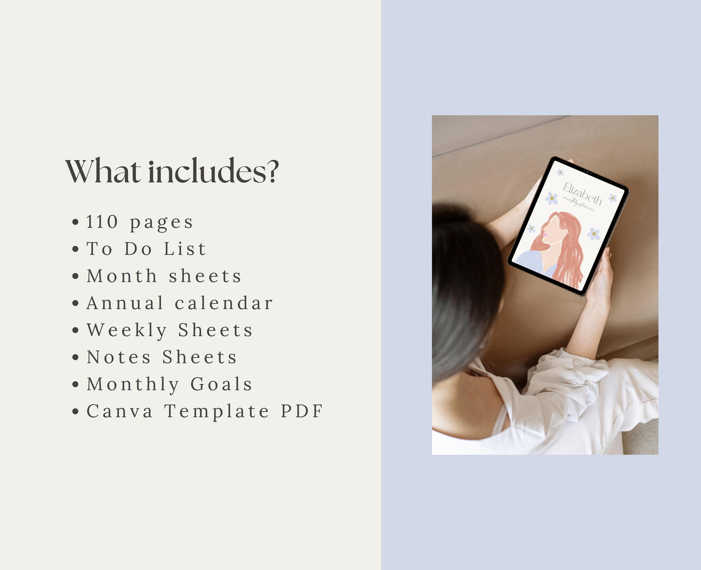 Planificador digital mensual / Planificador digital / Planificador GoodNotes / Planificador para iPad / Planificador de productividad / Planificador diario, Planificador semanal