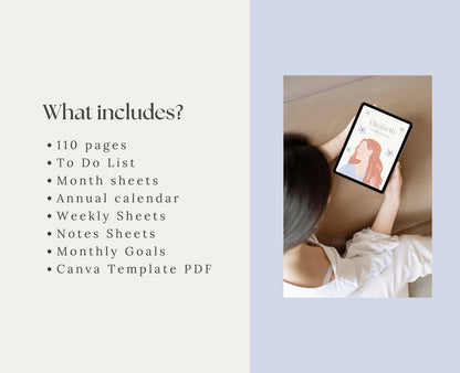Planificador digital mensual / Planificador digital / Planificador GoodNotes / Planificador para iPad / Planificador de productividad / Planificador diario, Planificador semanal