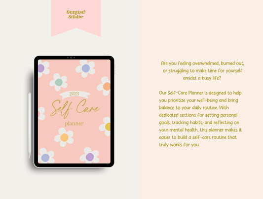 Planificador de cuidado personal / Planificador digital / Planificador GoodNotes / Planificador de iPad / Planificador diario / Salud mental Mindfulness Sanación Ansiedad Amor propio