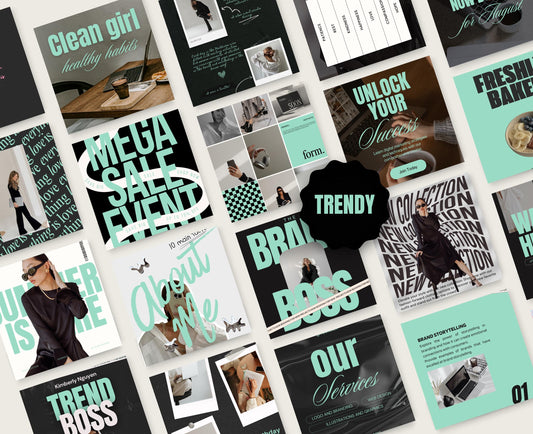 Plantilla Canva de feed de Instagram atrevida y moderna, de alto impacto visual, ideal para marcas personales, influencers y creadores de contenido de marketing digital.