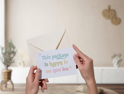 Plantilla de tarjeta de agradecimiento colorida y editable en CANVA, tarjeta de agradecimiento al cliente, inserto de empaque para pequeñas empresas HC01