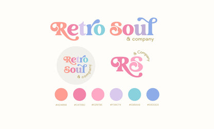 Kit de marca personalizado / Marca retro en tonos pastel / Diseño de marca vibrante