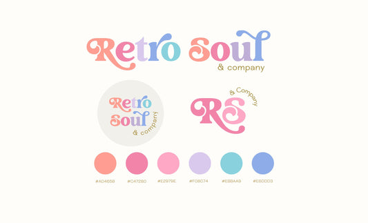 Kit de marca personalizado / Marca retro en tonos pastel / Diseño de marca vibrante