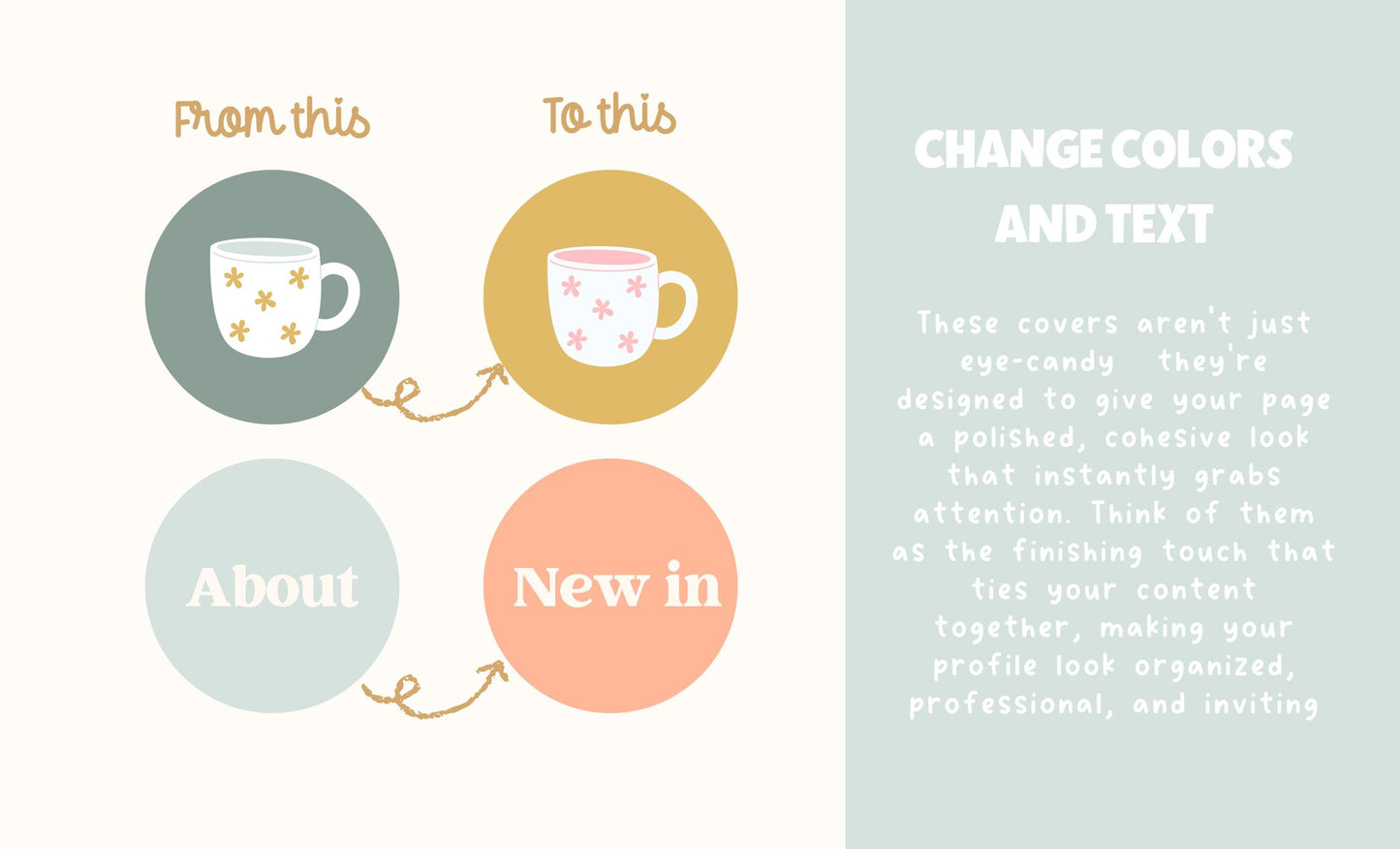 Portada de Instagram destacada con temática lúdica y orgánica, iconos dibujados a mano, iconos de redes sociales, iconos pastel de Instagram, plantilla de Canva