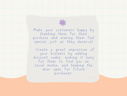 Plantilla de tarjeta de agradecimiento divertida / Tarjeta de presentación pequeña / Diseño de marca / Empaque de marca / Agradecimiento al cliente