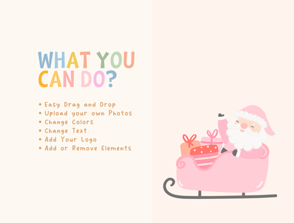 Rainbow Christmas Canva template- Holiday Instagram template- Christmas instagram Feed