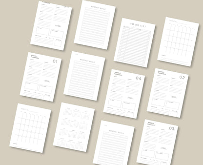 Planificador digital personalizable / Planificador GoodNotes / Planificador para iPad / Planificador diario, Planificador semanal, Planificador mensual / Planificador sin fecha