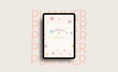 Planificador de negocios digital/planificador GoodNote/calcomanías para planificador/planificador con flores en tonos pastel/planificador para pequeñas empresas