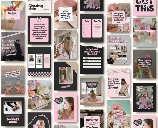 Plantilla de publicación viral en Instagram: estética de chica para influencers, entrenadores de redes sociales y reinas del marketing