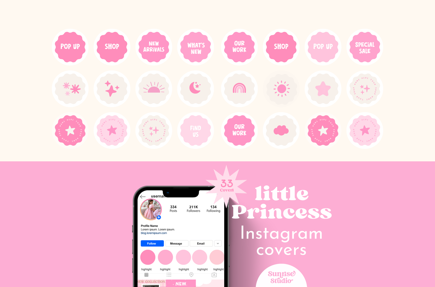 Playful cute Pink instagram Bundle