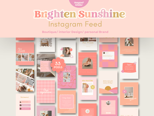 Playful trendy  instagram template- Brighten Sunshine Collection