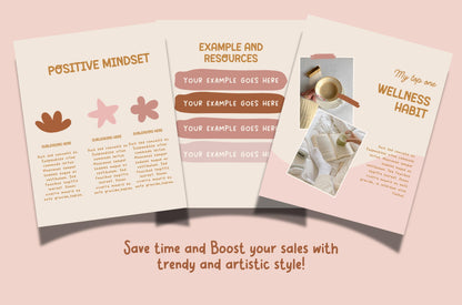 Plantilla de Instagram de bienestar, diseño orgánico boho artístico, ilustración dibujada a mano para psicólogos, bienestar y entrenadores.