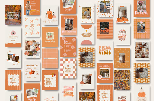 Plantillas de Instagram de otoño en Canva - Ideas para historias de Instagram de otoño - Plantillas para publicaciones de Instagram de otoño - Instagram de Halloween