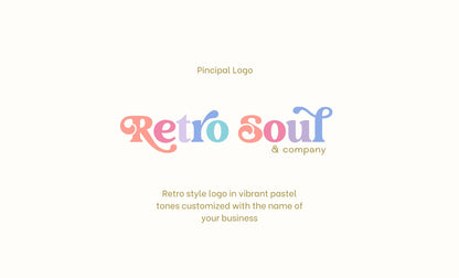 Kit de marca personalizado / Marca retro en tonos pastel / Diseño de marca vibrante