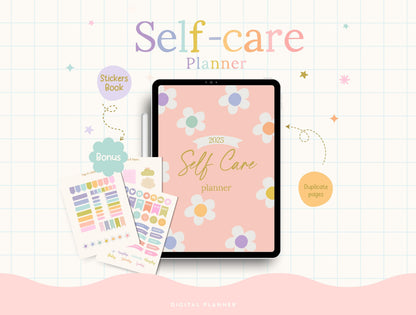 Planificador de cuidado personal / Planificador digital / Planificador GoodNotes / Planificador de iPad / Planificador diario / Salud mental Mindfulness Sanación Ansiedad Amor propio