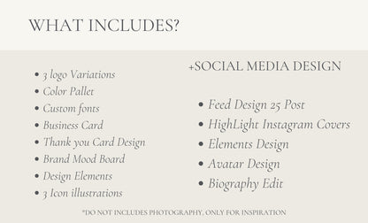 Marca de lujo bohemia prefabricada / Diseño de marca / Logotipo / Redes sociales