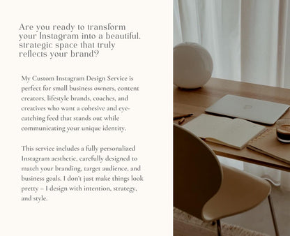 Servicio de diseño de Instagram personalizado para propietarios de empresas