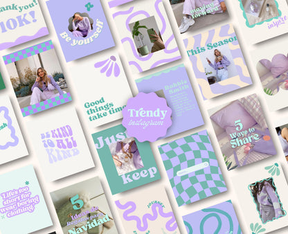 Plantillas de Instagram de estilo de vida moderno y divertido / Diseños de publicaciones de Canva para una alta interacción e impacto visual