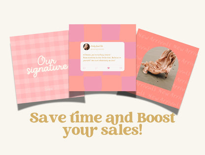 Plantilla de Instagram divertida y moderna para boutiques, bloggers de estilo de vida, plantillas de participación y publicaciones de Canva para propietarios de negocios.