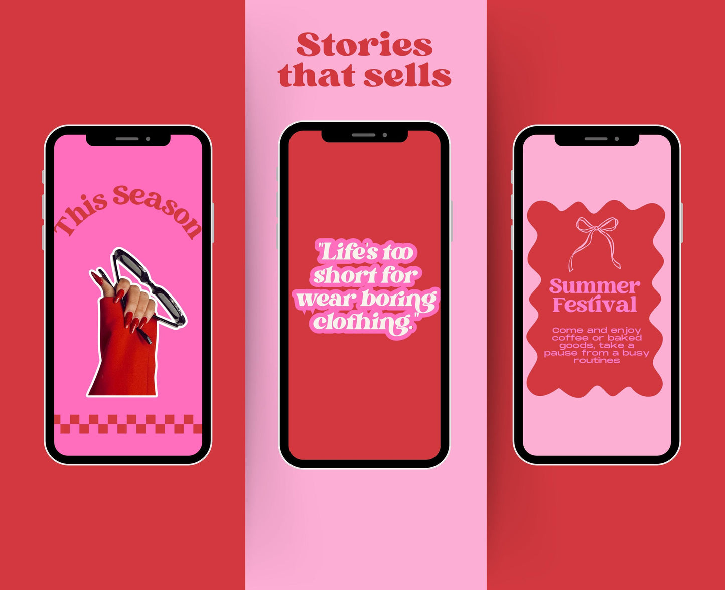 Vibrant Red & Pink Instagram Template Pack | Trendy Canva Templates for Influencers, Content Creators & Digital Marketers
