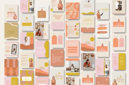 Tendencia terrosa para el feed artístico de Instagram de Coach / Canva: plantillas de publicaciones hechas a mano de alto impacto visual y estrategia de participación para pequeñas empresas