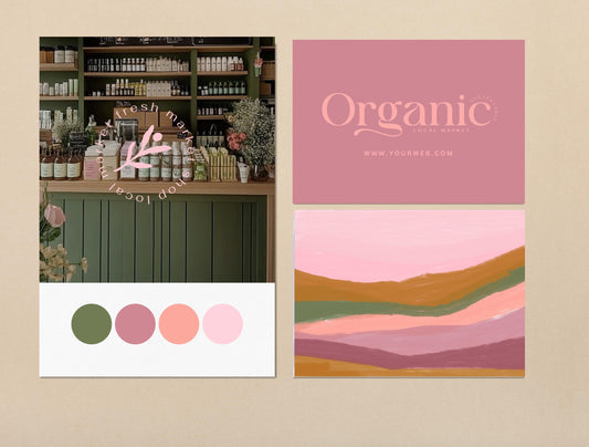 Kit exclusivo de marca orgánica para tiendas locales: diseño artesanal y personalizable