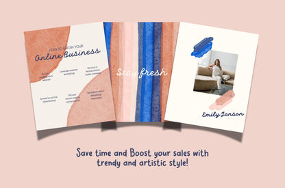 Feed artístico de Instagram de Coach / Canva: plantillas de publicaciones hechas a mano de alto impacto visual y estrategia de participación para pequeñas empresas