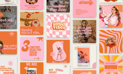 Plantillas de publicaciones de Instagram de Canva, modernas y modernas, de alto impacto visual y estrategia de participación para pequeñas empresas.