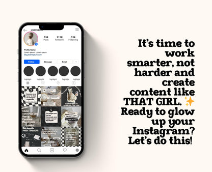 Plantilla de publicación viral neutra para Instagram: estética femenina para influencers, coaches de redes sociales y profesionales del marketing.