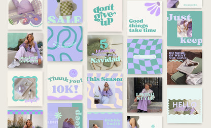 Plantillas de Instagram de estilo de vida moderno y divertido / Diseños de publicaciones de Canva para una alta interacción e impacto visual