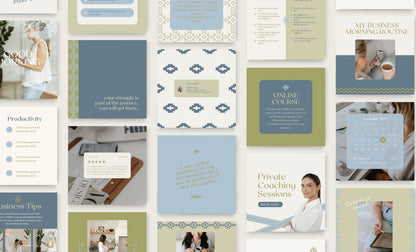 Plantilla de feed de Instagram para Business Coach / Canva: plantillas de publicaciones / Marketing digital / Pequeñas empresas y personas influyentes