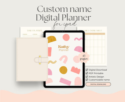 Planificador digital / Planificador Lucky Girl / Planificador GoodNotes / Planificador iPad / Planificador diario, Planificador semanal, Planificador mensual