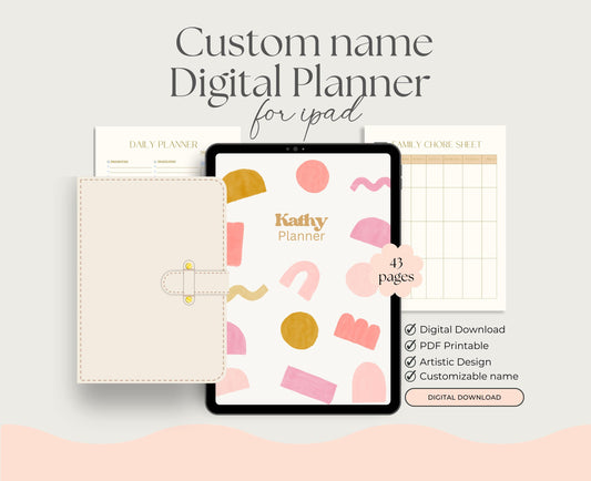 Planificador digital / Planificador Lucky Girl / Planificador GoodNotes / Planificador iPad / Planificador diario, Planificador semanal, Planificador mensual