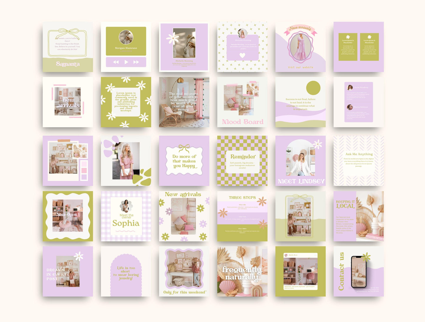 Plantilla de Instagram moderna y de tendencia para influencers y entrenadores de estilo de vida / Plantilla de feed de Instagram / Plantilla de interacción / Tendencias de plantillas de Canva