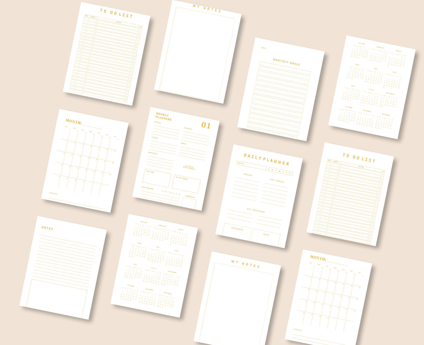 Planificador digital mensual / Planificador digital / Planificador GoodNotes / Planificador para iPad / Planificador de productividad / Planificador diario, Planificador semanal