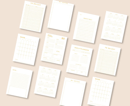 Planificador digital mensual / Planificador digital / Planificador GoodNotes / Planificador para iPad / Planificador de productividad / Planificador diario, Planificador semanal