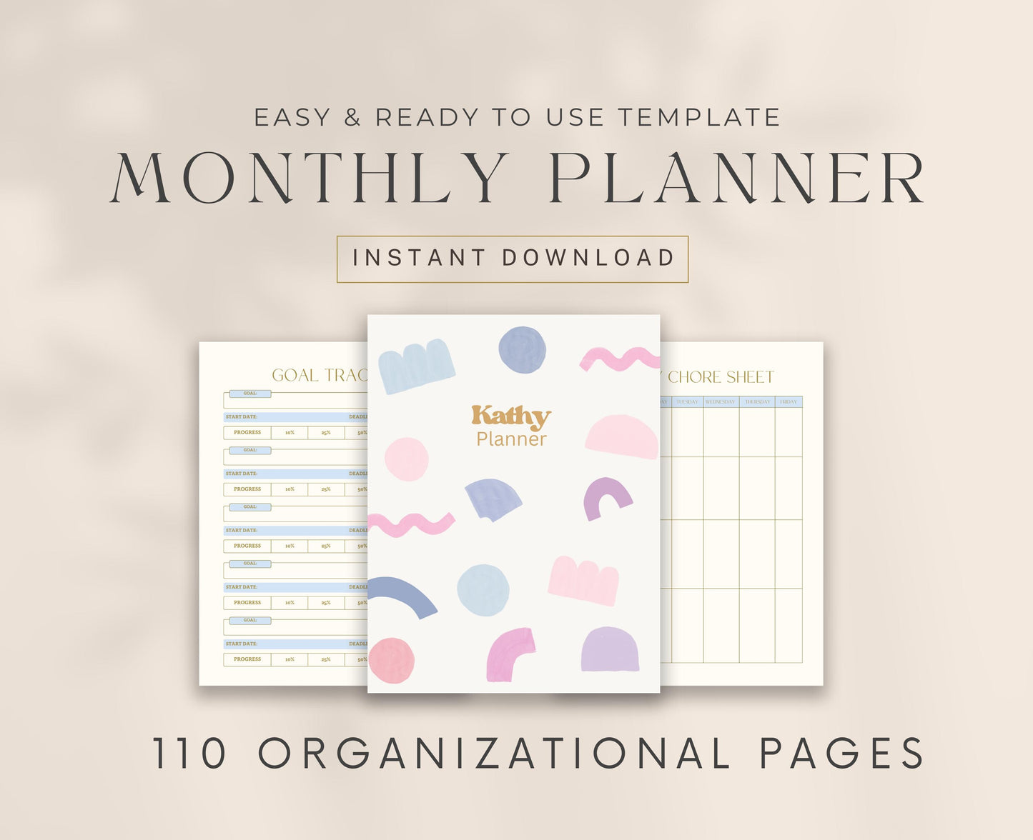 Planificador digital lúdico / GoodNotes / Planificador para iPad / Planificador diario, Planificador semanal / Planificador mensual / lúdico / Productividad / Organización