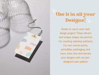 Formas abstractas pintadas a mano estilo boho PNG/ Elementos de diseño dibujados a mano/ PNG clipart moderno de moda