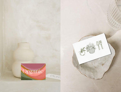 Kit exclusivo de marca orgánica para tiendas locales: diseño artesanal y personalizable