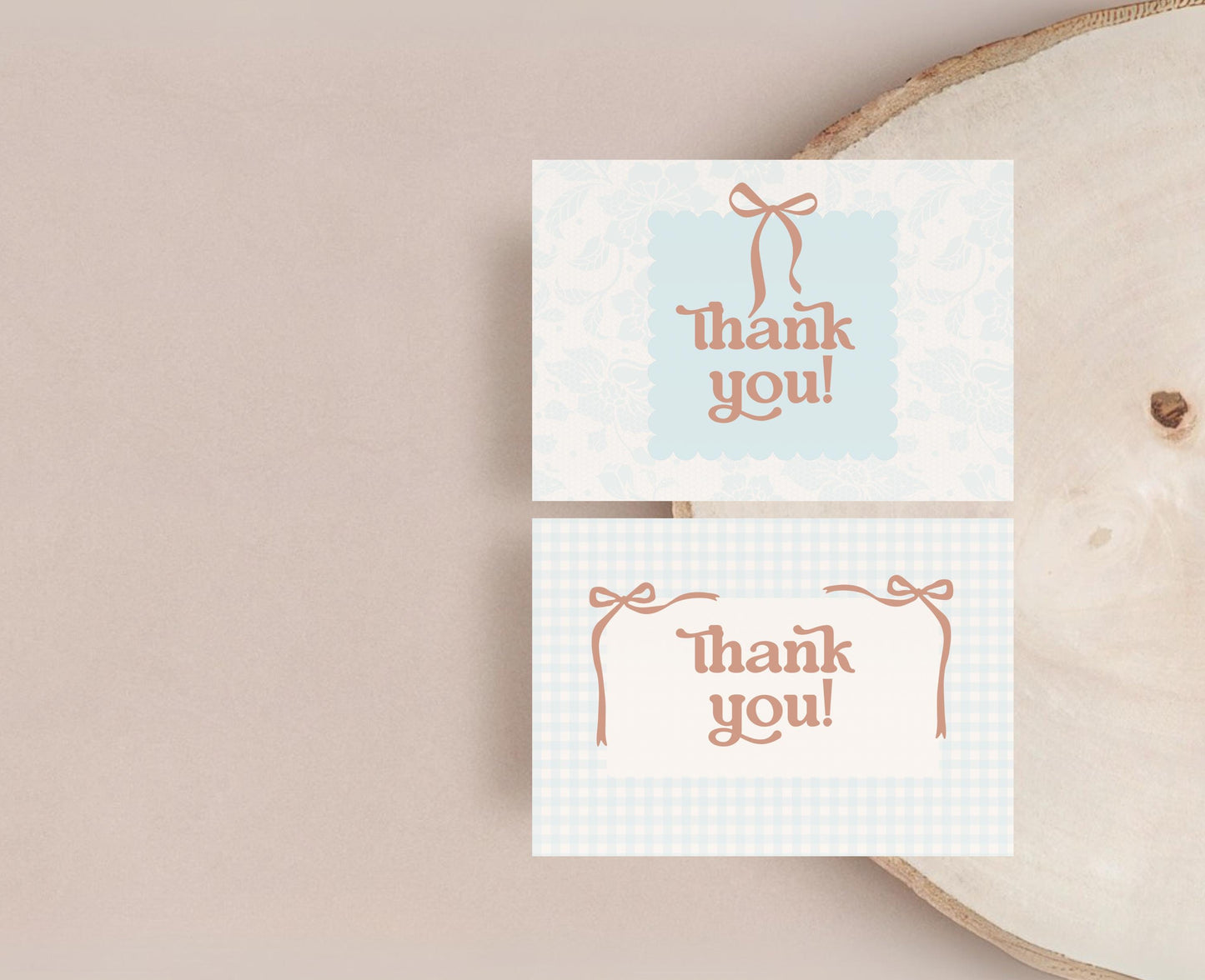 Tarjeta de agradecimiento de Blue Coquette / Agradecimiento al cliente / Embalaje azul / Marca para pequeñas empresas