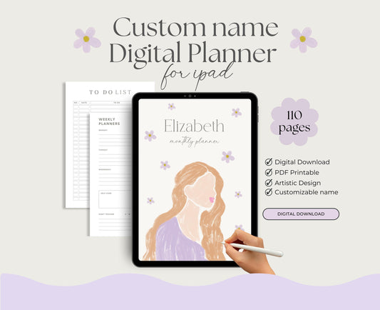 Planificador digital personalizable / Planificador GoodNotes / Planificador para iPad / Planificador diario, Planificador semanal, Planificador mensual / Planificador sin fecha